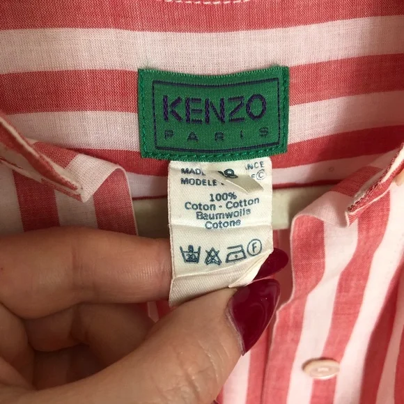 Kenzo Cotton Striped Swing Blouse - Picture 5 of 6